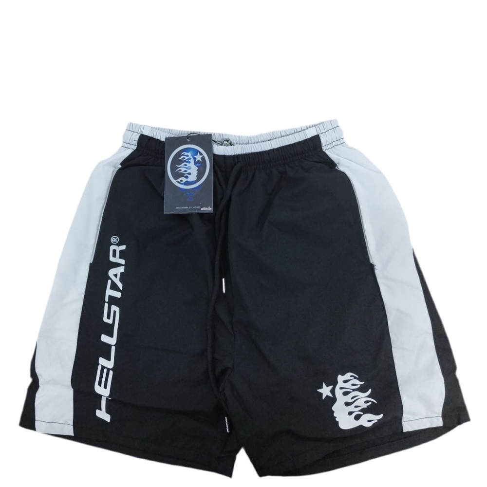 Hellstar Men's Athletic Shorts - Black and White